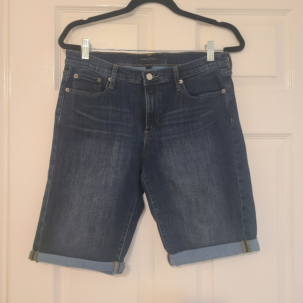 Banana Republic Dark Blue Denim Jean Shorts
